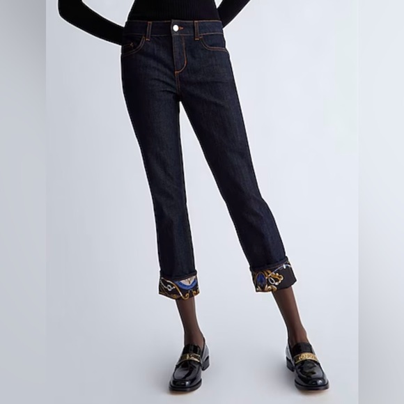 LIU*JO CROPPED BOTTOM UP JEANS - Picture 4 of 12
